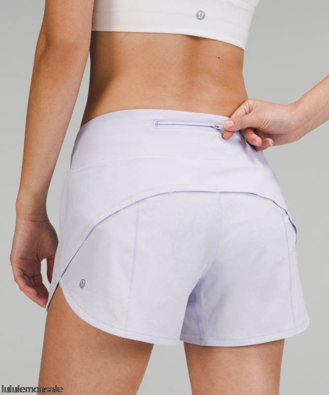 Lululemon Damen DELULU369 | Speed Up Mittelhohe Gefütterte Short 4 Pastellblau